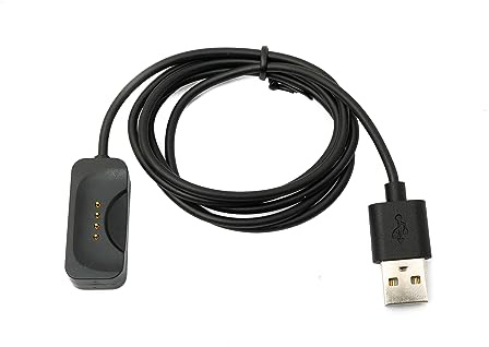 System-S USB 2.0 Kabel 100 cm Ladestation für für Oppo Watch 4 3 2 1 pro SE für OnePlus Watch 2 Smartwatch Schwarz