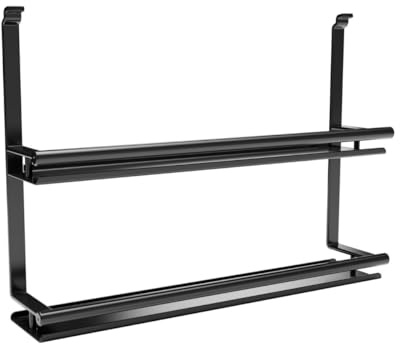 Kesseböhmer Linero style Gewürzbord schwarz 2-etagig 380 x 80 x 271 mm | zum Einhängen Nischensystem von SOTECH