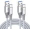 Long USB C Cable 3M+3M,USB Type C Charger Cable 2Pack for PS5 Controller,PlayStation 5,PS5 DualSense Sony,Samsung Galaxy S23 S22 S20,Xbox Series X/S Controller,3A Fast Charge Charging Lead