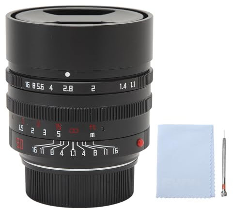 Beufee Prime Lens Full Frame, 50mm F1.1 Manual Focus Large Aperture Fixed Focus Lens for Leica M Mount M240 M3 M6 M7 M8 M9 M9p M10 Camera