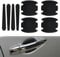 8PCS Car Door Handle Protectors Black Sticker Protector Auto Protective Sticker Carbon Fiber Anti-Scratches Protective Film for Kia Sportage Accessories or Ford Kuga Accessories