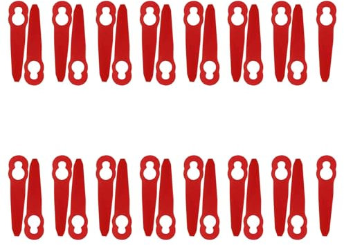 Lames de Rechange en Plastique,30 Pièces Lame Plastique Coupe Bordure,Lames de Tondeuses,Lame Coupe Bordure Tondeuse à Gazon,pour Jardin et Pelouse Coupe Bordures (Rouge)