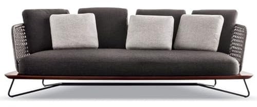 GFHTRELY Sofa Chair Simple Home Garden Plastic Braided Rope Sofa Outdoor Balcony Garden Braided Single Chair Living Room Sofa(D)