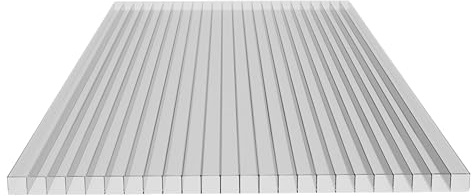 Hohlkammerplatten 17 STK: 1200x700 mm – Polycarbonat Doppelstegplatten 4 mm Klar – UV-beständige Stegplatten für Gewächshaus & Carport – Witterungsbeständig & Bruchfest – Maßtoleranz ±3-5 mm