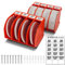 125 mm Professional Sanding Discs Storage Bins - 8 Box Set for Efficient Organization, Offset Snap-On Connection, Grit Classification, Space-Saving Design and Versatile Application - Red