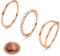 BodyBonita 3 Stück Nasenpiercing – 316L Edelstahl Doppelt Reifen Nasenring 20G CZ Septum Piercing Helix Conch Tragus Daith Ohrring lippenpiercing Schmuck Hypoallergen Frauen Männer Roségold 8mm
