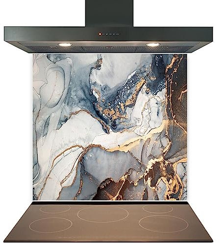 C2G Printed Glass Splashback for Kitchen, Made from Toughened Heat Resistant Glass for Cooker and Hob Backsplash (80cm (w) x 100cm (h) - Design No. 2150)
