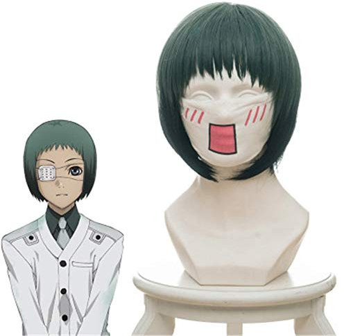 Anime Tokyo Ghoul: re Mutsuki Toru Cosplay Perücke Farbverlauf Farbe Kurzes synthetisches Bobo Haar Halloween Party Kostüm Perücken + Perücke Cap
