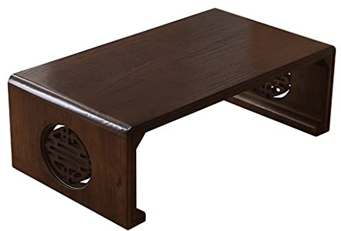 Chinese Culture Couchtisch aus Holz für Wohnzimmer und Balkon, niedrige Höhe (80 x 50 x 30 cm)