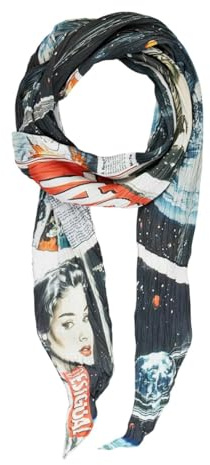 Desigual Tuch Foxtrot Wrinkled Foulard Black mehrfarbig