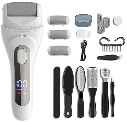 Electric Foot File Pedicure Sets for Feet for Hard Skin Remover Foot Tool, Callus Remover for Feet Ideal for Removing Dead, Cracked and Dry Skin Hard Skin Remover Foot