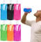 OHREN Lot de 6 gourdes pliables 500ML sans BPA, bouteilles réutilisables pour festivals, sports en plein air, voyages, gourde randonnée, gourde camping
