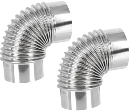 BATHVEVE 2stücke Abluftrohr Für Warmwasserbereiter Ofenrohr Reduzierstück Kaminrohr-adapterwinkel Zeltofenrohr Entlüftungsrohr Stabilität Camping