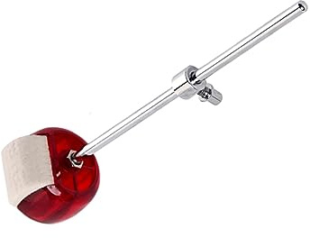 Toddmomy Bass Drum Hammer Robuster Schlaghammer für Percussioninstrumente Ersatzteil mit Filzseite und Metallgriff für Schlagzeuger Rot