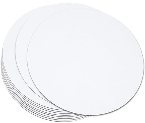 SenZee Tortenplatte Cake Board 10 Stk Tortenboden Pappe Tortenunterlage 20cm Cakeboard Rund Kuchenplatte 2mm für Torten Kuchen
