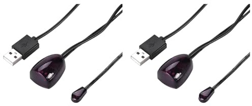 Rastapulz 2X Infrarot-IR-Fernbedienung Extender Repeater Empfänger USB-Adapter Sender Gilt für Fernbedienungsgeräte 2 M mit Lichtern
