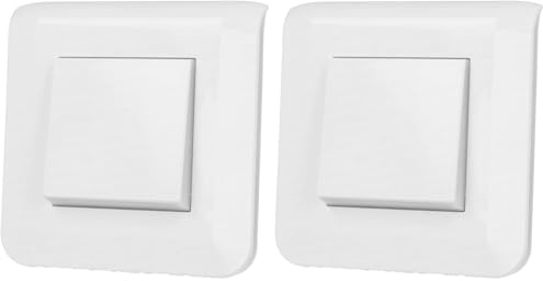 Legrand - Schalter oder Wechselschalter Mosaic 10A weiß komplett mit Platte und Schraubbefestigung (Packung mit 2)