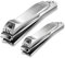 BESTOPE Nail Clippers Set Fingernail and Toenail Clipper Cutter2PCS Stainless Steel Sharp Sturdy trimmer set for Men and Women