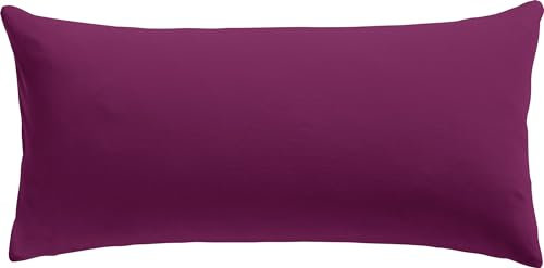 REDBEST Kissenbezug Single- Jersey San Francisco, Beere Größe 40x80 cm - weiche Qualität, bügelfrei, praktischer Reißverschluss, 100% Baumwolle