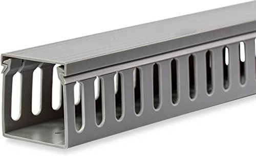 StarTech.com 2in x 2in Server Rack Cable Management Finger Duct w/ Cover - Open Slot Wire Raceway for Network & A/V Cables (AD2X2)