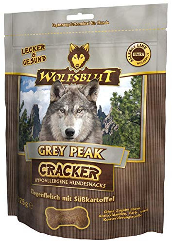 4 x 225g Wolfsblut Grey Peak Cracker für Hunde mit Ziegenfleisch
