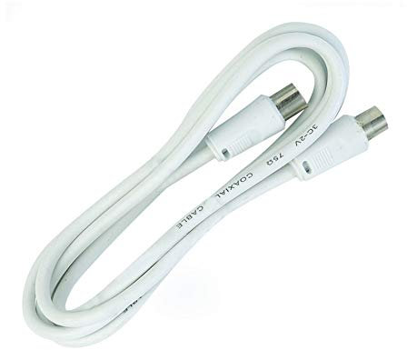 Simon brico MU860503 - Conexión antena tv/cable apantallado 2,5m blanco blister