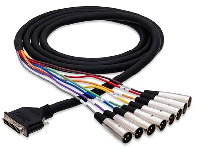 Hosa DTM-803 Multicore Kabel 8-fach XLR Male zu DB25 3m
