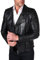 D'Arienzo Chiodo Pelle Nera con Alette da Uomo Giubbotto Biker Vera Pelle Made in Italy Nero/52