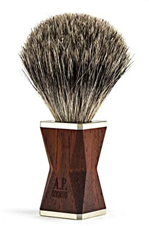 A.P. Donovan - Rasierpinsel Dachshaar Rasierset Barber-Shop - handgefertigt - made in Germany - Griff ist aus Padouk Holz