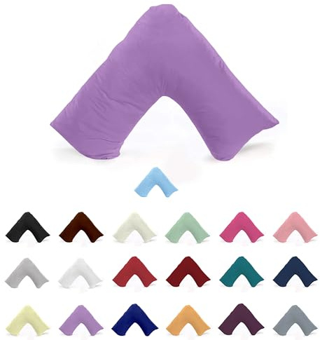 EGYPTO Orthopaedic V Shaped Pillow Nursing Pregnancy Back Support Cases (Lilac)