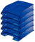 Esselte Leitz Briefkorb A4 transparent Plus (5er Pack | blau)