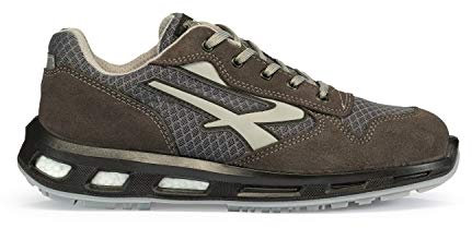 U-Power Red Lion Push, Chaussures de sécurité Unisexes, légères, Flexibles, Anti-crevaison en Cuir, avec Insert Infinergy, avec Embouts en Aluminium (Grey 46)