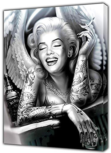 ARTSPRINTS Kunstdruck auf gerahmter Leinwand, Motiv Marilyn Monroe Engel, 30,5 x 20,3 cm, 18 mm Tiefe