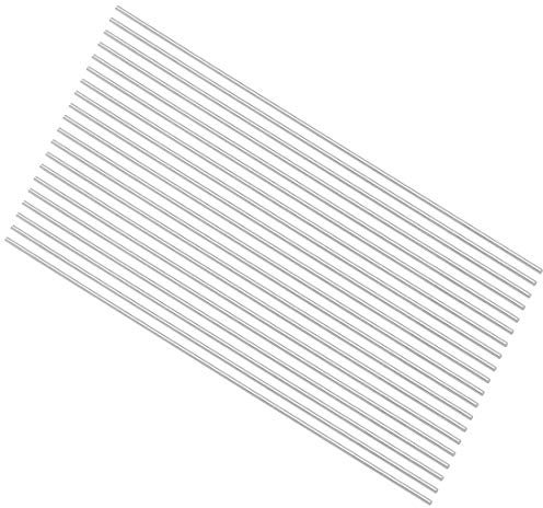 sourcing map 20St Rundstange Stahl, 1mm HSS Drehmeißel, für Wellengetriebe Drehmaschinen Bohrmaschine Miniaturachse, Zylinderstift DIY Werkzeug 100mm Lang