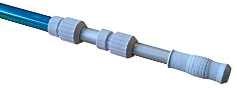 SPIRATO PD-02268 Perche télescopique en Aluminium pour Piscine 3 pièces/1,20-3,60 m, Bleu, argenté, Blanc