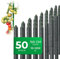 Novatool 50 Stück Pflanzstäbe 150cm grün 16mm ⌀ sehr stabil Metallrohr kunststoffummantelt Rankstäbe für Pflanzen Rankhilfe Gurken Tomatenstäbe für Kletterpflanzen Rankstab Pflanzstab 150 cm