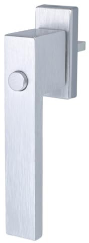 Fenstergriff Fensterolive Rasterolive Kindersicherung Druckknopf Modell Hanna verschiedene Farben (Silber eloxiert)
