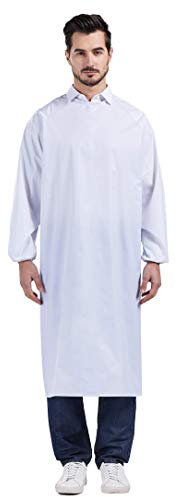 Nanxson(TM Unisex Wasserdicht Langarm Küche Kochen Schürze Overall Latzschürze CF3015 (Weiß)