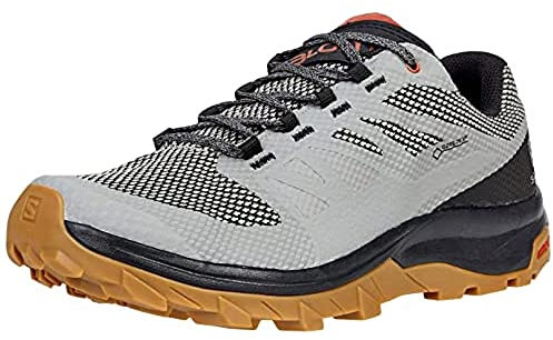 Salomon OUTline Gore-Tex Herren Wanderschuhe, Wasserdicht, Laufschuhähnlicher Komfort, Für den Outdoor-Einsatz bereit, Frost Gray, 46 2/3