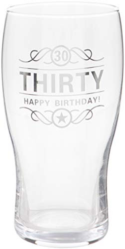 Maturi 30th Birthday Beer Pint Glass - 570ml / 1 Pint