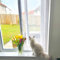 Flat Cats window screens - Three Pack - Selection of sizes (60cm x 115cm, White Mesh/White Fixings)