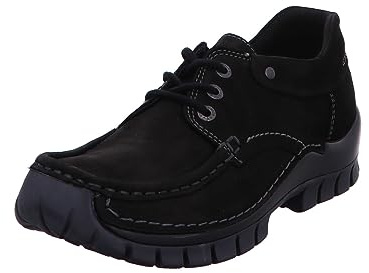 Wolky Fly Schnürschuhe Nubukleder schwarz Größe