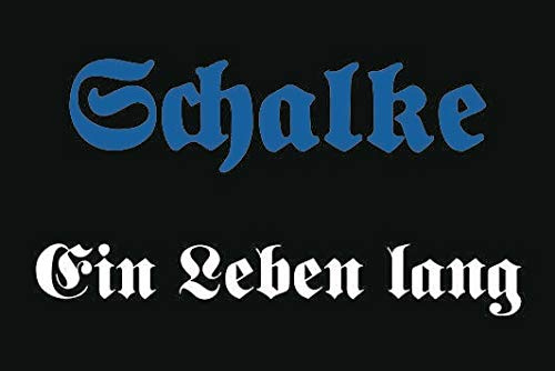 U24 Fahne Flagge Schalke Ein Leben lang Bootsflagge Premiumqualität 150 x 250 cm