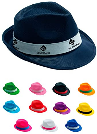 SILABA TONICA Sombreros para Fiesta Personalizados - PACK 10 Gorros para Peñas con Tu Frase o Diseño - Cinta y Color del sombrero a Elegir