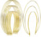 Gold Metal Queen Goddess Angel Halo Crown Headband Hairbands Tiara Hair Hoops DIY Craft Bands Headpieces Party Cosplay Costume Hair Accessories (6 Pack of 3 Layer)