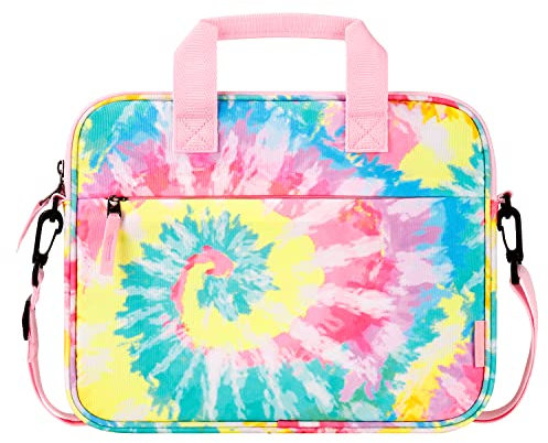 Choco Mocha 12.5 Zoll Kinder Tablet Tasche, Tablet Tasche Hülle für Fire HD 10 8, Fire 10 8 iPad, Kids Tablet Bag, Tie-Dye-Regenbogen