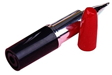 Leeadwaey 5 x Lippenstift-Kugelschreiber, kreative Schreibwaren, Lippenstift-Form, Kugelschreiber