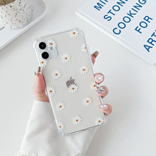 ZTOFERA Case for iPhone 11, Transparent Clear Soft TPU Case with Daisy Pattern, Ultra Slim Anti-scratch Silicone Gel Protective Bumper Cover for iPhone 11 (6.1) - Daisy