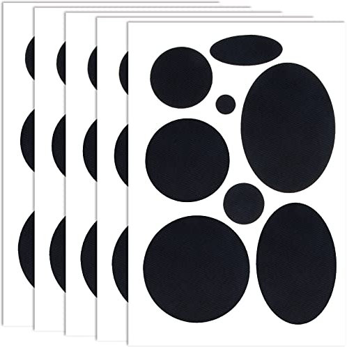 OIIKI Puffer Down Jacket Repair Patch Kit 40pcs, Black Nylon Fabric Repair Patch Self Adhesive Waterproof Stick On Patches Tape for Coat Clothing Tent Sleeping Bags Ski Pants Holes Fixing Round