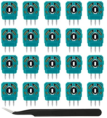 ZHUROUPU Sostituzione del sensore potenziometro a Trimmer da 10k, Parti di Riparazione della Guarnizione, Joystick analogico del Bastone per Controller Wireless per PS4 (21pc)